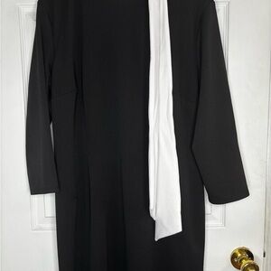 New York & Company Black Dress with White Accent